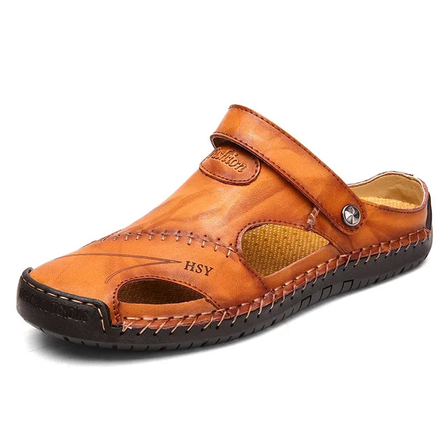 Sandales orthopédiques en cuir pour hommes