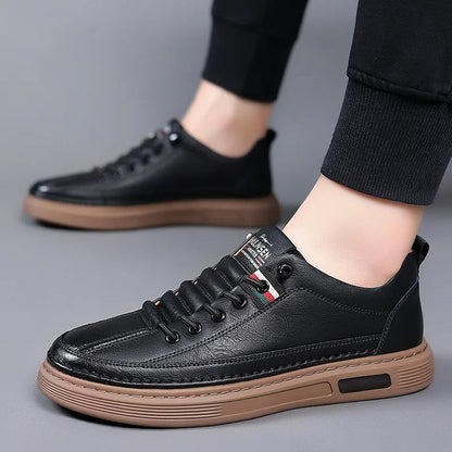 Baskets décontractées en cuir véritable Vinny