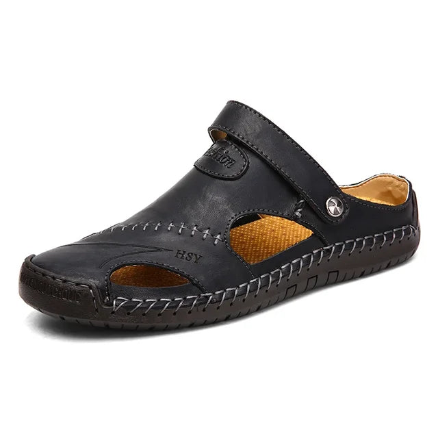 Sandales orthopédiques en cuir pour hommes