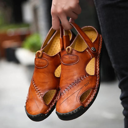 Sandales orthopédiques en cuir pour hommes