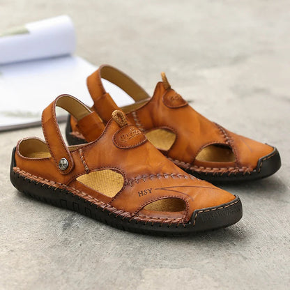 Sandales orthopédiques en cuir pour hommes