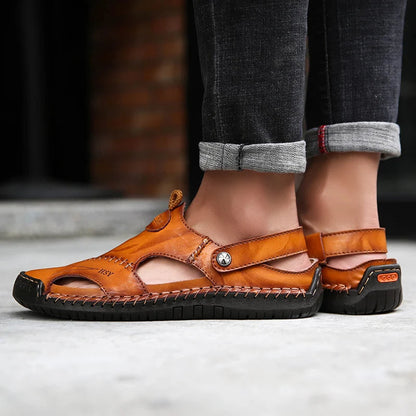 Sandales orthopédiques en cuir pour hommes